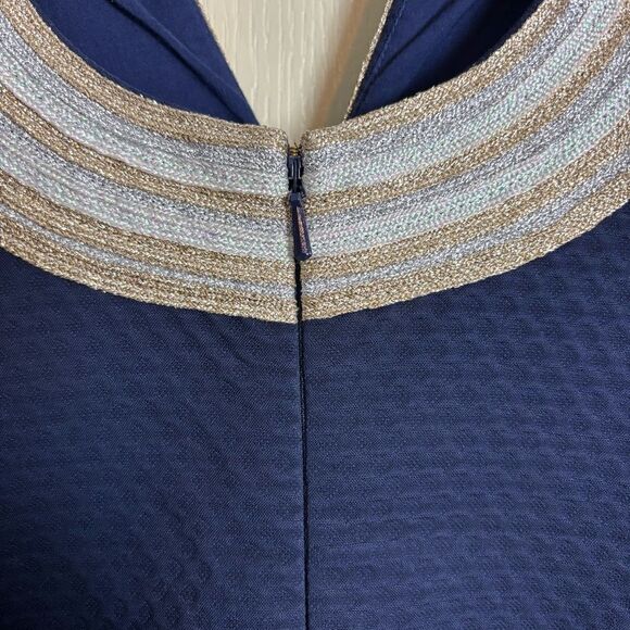 Lilly Pulitzer Valli Shift Dress True Navy Blue Size 2 - Picture 9 of 16
